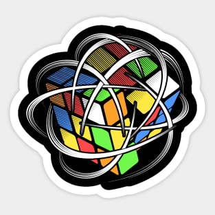 Speedcube - Rubik's Cube Inspired Design for people who know How to Solve a Rubik's Cube Sticker